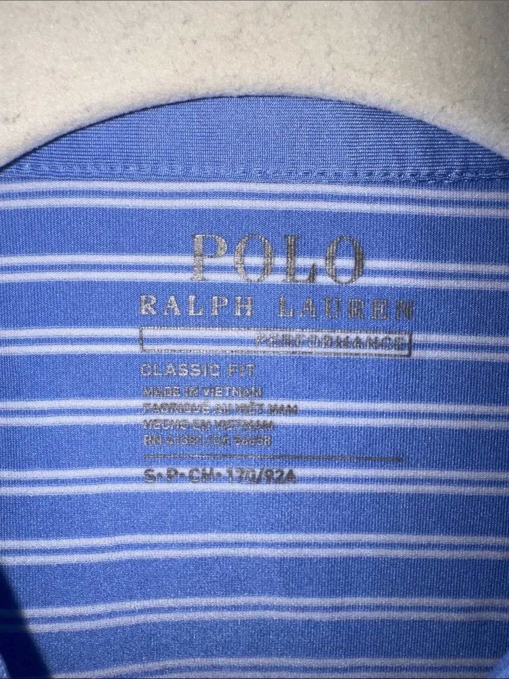 Polo by Ralph Lauren Light Blue and White Striped Polo Shirt